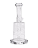 Bent Neck Honeycomb Perc Glass Water Pipe w/ Thick Base | 7in Tall - 14mm Bowl - Assorted