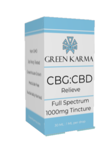 Relieve - Full Spectrum Tincture 1000mg CBG :CBD